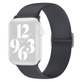 Elasticiteit Siliconen Vervangende Band Horlogeband Voor Apple Watch Series 6 & SE & 5 & 4 44mm/3 & 2 & 1 42mm (Donkergrijs)