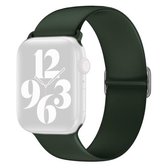 Elasticiteit Siliconen Vervangende Band Horlogeband Voor Apple Watch Series 6 & SE & 5 & 4 44mm/3 & 2 & 1 42mm (Donkergroen)