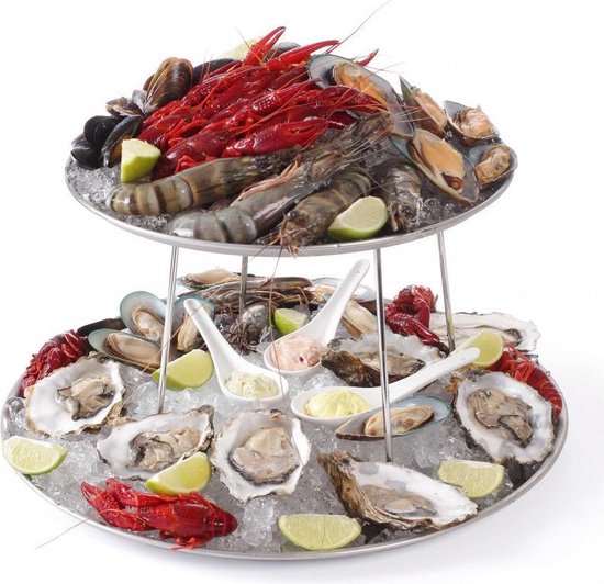 Plateau a fruit de mer inox.-garinox - Matériel cuisine Casablanca