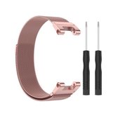 Voor Amazfit T-Rex Pro / Amazfit T-Rex Milanese magnetische metalen vervangende band horlogeband (roze)