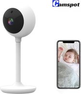 CamSpot Babyfoon HD+ / Video en geluid / Met app voor smartphone en tablet / Infrarood nachtsensor / Terugpraten / Wifi of kabel / Live meekijken / Cloudopslag of SD / Baby monitor / Playback