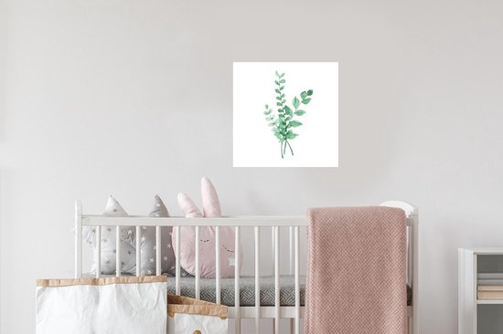 Stickers muraux - Aquarelle - Vert - Wit - 30x30 cm - Feuille adhésive