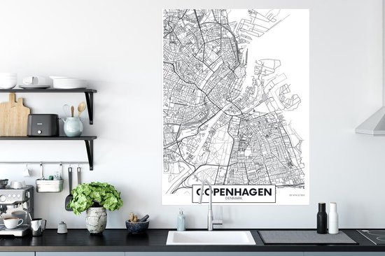 Poster City Map - Copenhague - Danemark - Simple - 90x120 cm