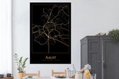 Poster Carte - Alost - Or - Zwart - 120x180 cm XXL
