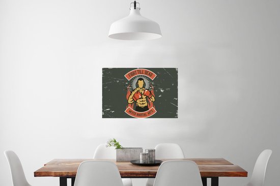 Boxes à affiches - Homme - Rétro - Dessin - 60x40 cm - Cadeau Vaderdag - Cadeau - Cadeau pour lui - Astuce - Homme