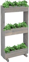 WOMO-DESIGN Verticaal bloembed met 3 niveaus, 118x58x30 cm, grenen hout