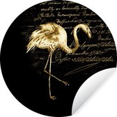 Papier peint Circle - Flamingo - Goud - Lettres - ⌀ 120 cm - Wall Circle XXL