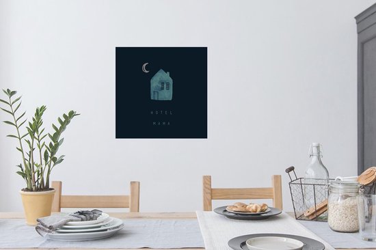 Stickers muraux - Film autocollant - Dictons - Citations - Maman Hotel - Mère - 50x50 cm - Film adhésif - Stickers muraux Chambre d'enfant - Papier peint autocollant - Papier peint autocollant - Film autocollant