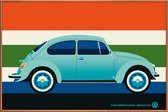 JUNIQE - Poster met kunststof lijst Volkswagen Beetle -40x60