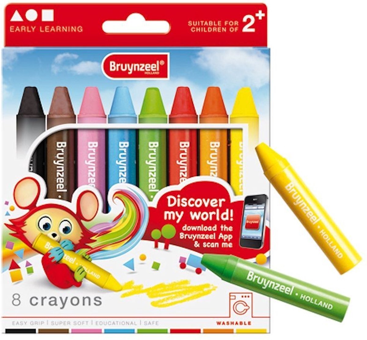Bruynzeel Inspiring Young 8 waskrijtjes