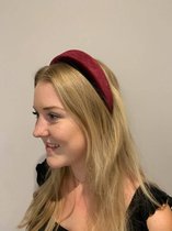 Diadeem - haarband van stof - fluweel - rood - bordeauxrood - kinderen/meisjes/dames