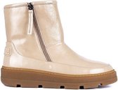 Unisa lamswol gevoerde boots beige lakleer