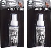 2x stuks horror nep bloed spray 60 ml - Halloween schmink decoratie bloed - Zombie/vampier nepbloed