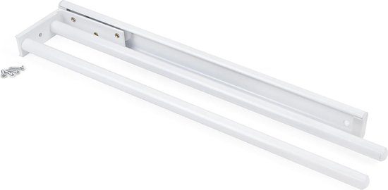 2 stuks SOTECH Handdoekrek PELI voor kastmontage massief aluminium zwart geanodiseerd Lengte: 325 mm Hoogte: 30 mm Breedte: 65 mm BA 64 mm