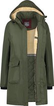 MGO Suzan Dames Winterjas - Waterdicht en Winddicht - Parka met Teddy voering - Groen - Maat XXL