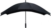 duo-paraplu handopening 148 x 99 cm zwart