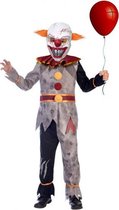 verkleedpak Enge Clown polyester grijs maat 152-164