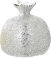 kerstbeeld Granaatappel 7,5 cm keramiek zilver