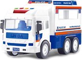 politiewagen junior 25 cm blauw/wit