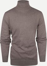 Steppin' Out Herfst/Winter 2021 Trui Cotton Cashmere Coltrui Mannen - Regular Fit - Katoen - Bruin (L)