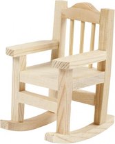 schommelstoel hout 8,8 x 5,5 cm blank per stuk