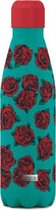 thermosfles Roses 500 ml RVS groen/rood