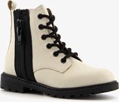 Groot leren meisjes veterboots - Wit - Maat 31 - Echt leer