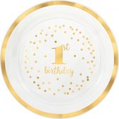 serveerbord eerste verjaardag plastic rond 40 cm