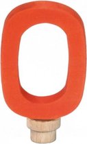 verjaardagscijfer 0 ringplug 7 cm oranje