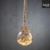 Luca Lighting Bal aan Touw Kerstverlichting met 30 LED Lampjes en Decoratie - H94 x Ø14 cm - Transparant