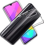 Silicone hoesje transparant met 2 Pack Tempered glas Screen Protector Geschikt voor: Xiaomi MI 9 Lite