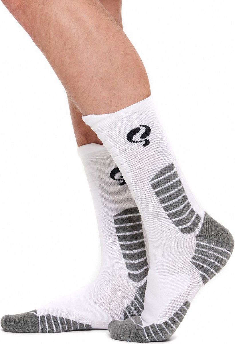 Evergreen Active Socks - Wit/Zwart/Grijs | Comfortabele Voetbalsokken