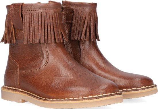 Koel4kids 02m003 Enkellaarsjes - Enkelboots met rits - Meisjes - Cognac - Maat 26