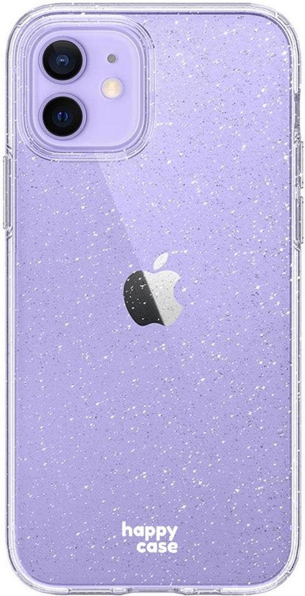 HappyCase Flexibel TPU Glitter Print Hoesje Geschikt voor Apple iPhone 12 / 12 Pro