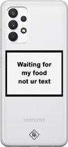 Samsung A32 4G transparant hoesje - Waiting for my food | Samsung A32 4G case | wit | Casimoda