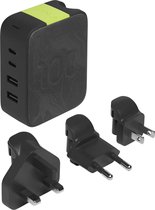 InfinityLab InstantCharger 100W 4 USB PD 3.0 oplader, iPhone oplader, Supersnel, USB-oplader - Zwart