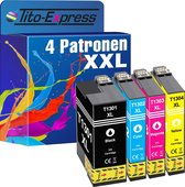 Tito-Express Epson T1301-T1304 4x inkt cartridge alternatief voor Epson T1301-T1304 tylus Office BX535WD BX630Series BX525WD SX535WD
