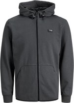 Jack & Jones Vest Jcoair Sweat Zip Hood Noos 12184879 Asphalt Mannen Maat - L