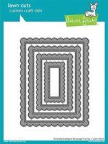 Stitched Scalloped Rectangle Frames Dies (LF1719)