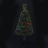 ROND MINUIT Groene glasvezelboom - 80 takken - 12 leds - 80 cm