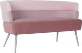 Sofa DKD Home Decor Roze Polyester Berken Modern (125 x 62 x 74 cm)