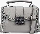 Fashionfanatics® Sedini Crossbodytas Donkergrijs - Steentjes - Druksluiting - Dames
