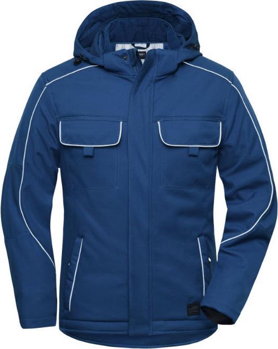 James & Nicholson Solid softshell winterjack JN886 - Korenblauw - XS