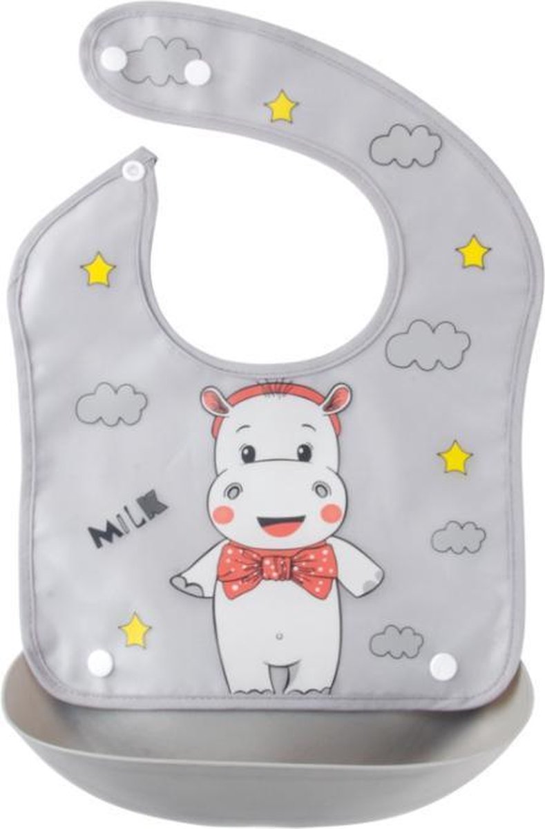 Goedkoopste Without Lemons Slabbetje met opvangbak Grijs Koe | Verstelbaar |Baby Dreumes en peuters | Vaatwasbestendig | 0 -3 Jaar |Unisex | Kraamcadeau | Cadeau |Duurzaam |