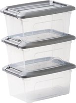 Opstapelbare opbergbox New Top NTB-5 Transparant 5 l (3 pcs) (Gerececonditioneerd A+)