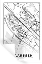 Stickers muraux - Carte - Maarssen - Zwart - Wit - 80x120 cm - Feuille adhésive