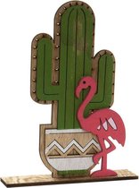 Decoratieve figuren DKD Home Decor Hout Cactus (18 x 4 x 23.5 cm)