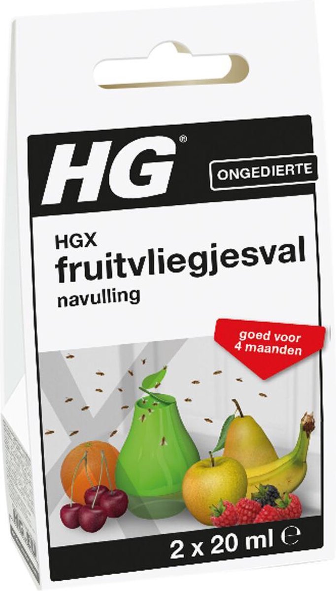 Goedkoopste 6x HG Hgx Fruitvliegjesval Navulling 40 ml