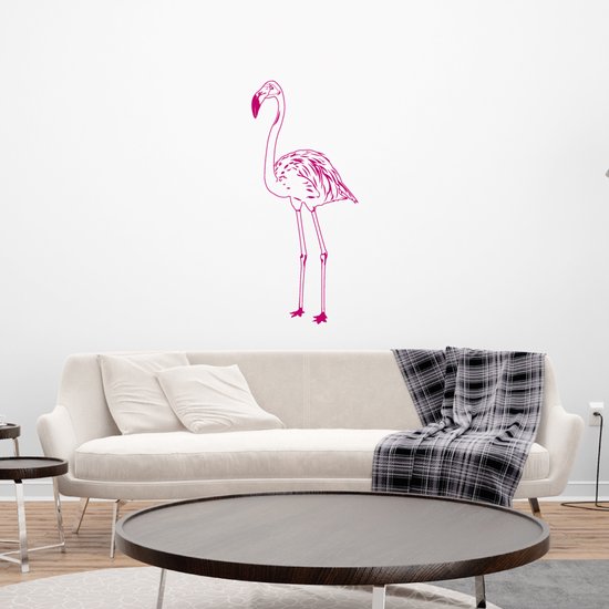 Sticker mural Flamingo - Rose - 35 x 80 cm - Muursticker4Sale
