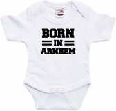 Born in Arnhem tekst baby rompertje wit jongens en meisjes - Kraamcadeau - Arnhem geboren cadeau 68 (4-6 maanden)
